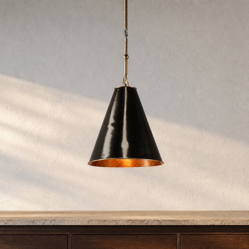 Neovaa AI lifestyle image of a pendant light in a warm interior